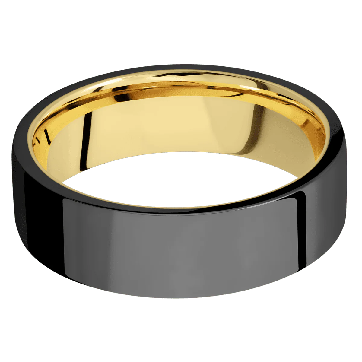 Zirconium + Polish Finish + 14K Yellow Gold - Image 3