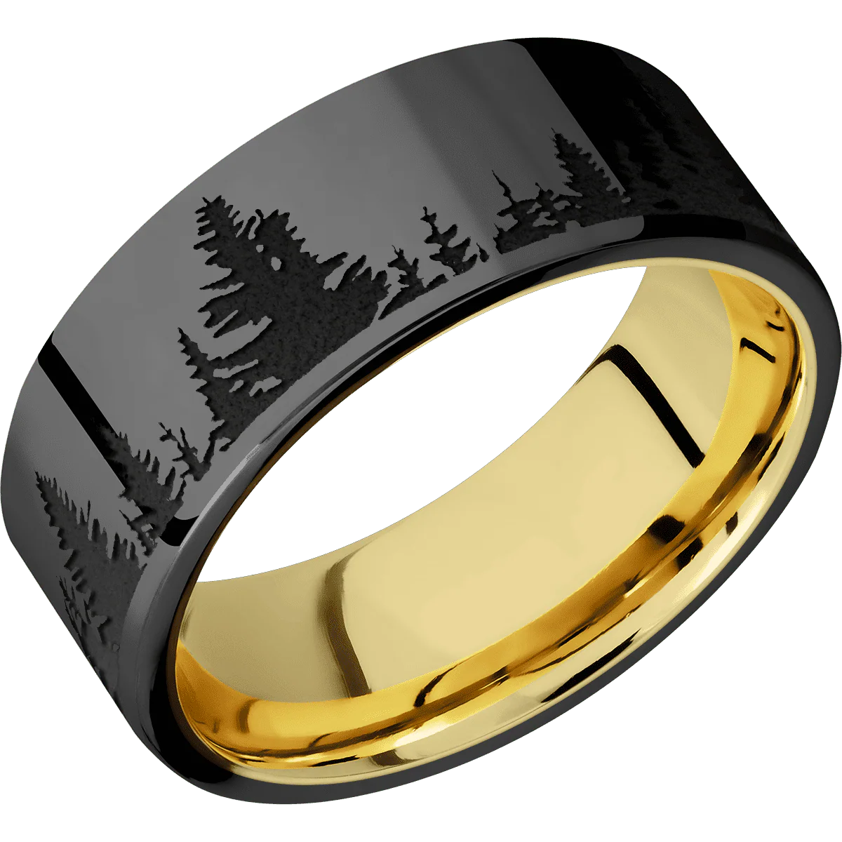 Zirconium + Polish Finish + 18K Yellow Gold - Image 2