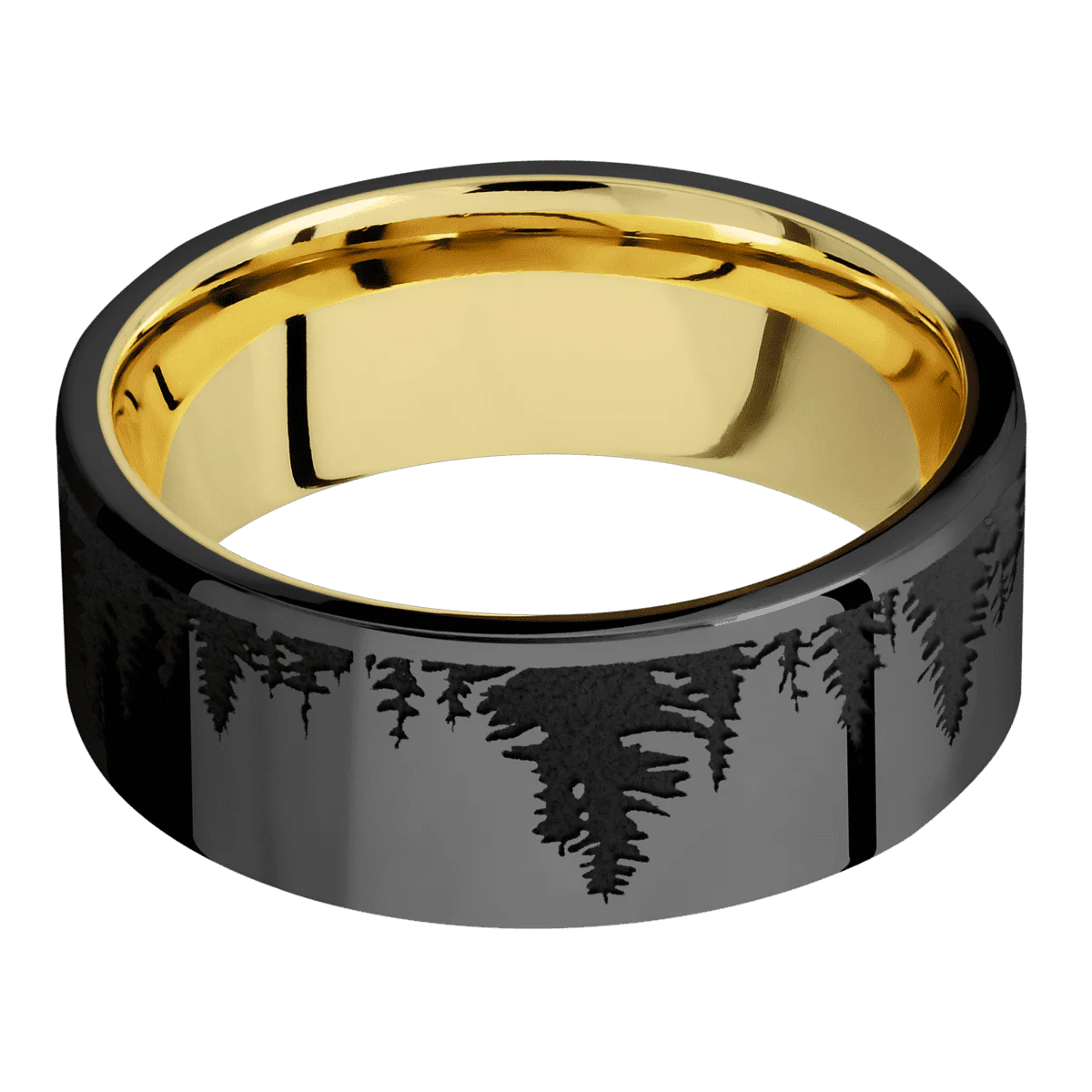 Zirconium + Polish Finish + 18K Yellow Gold - Image 3