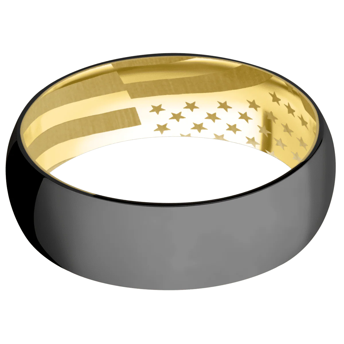 Zirconium + Polish Finish + 18K Yellow Gold - Image 3
