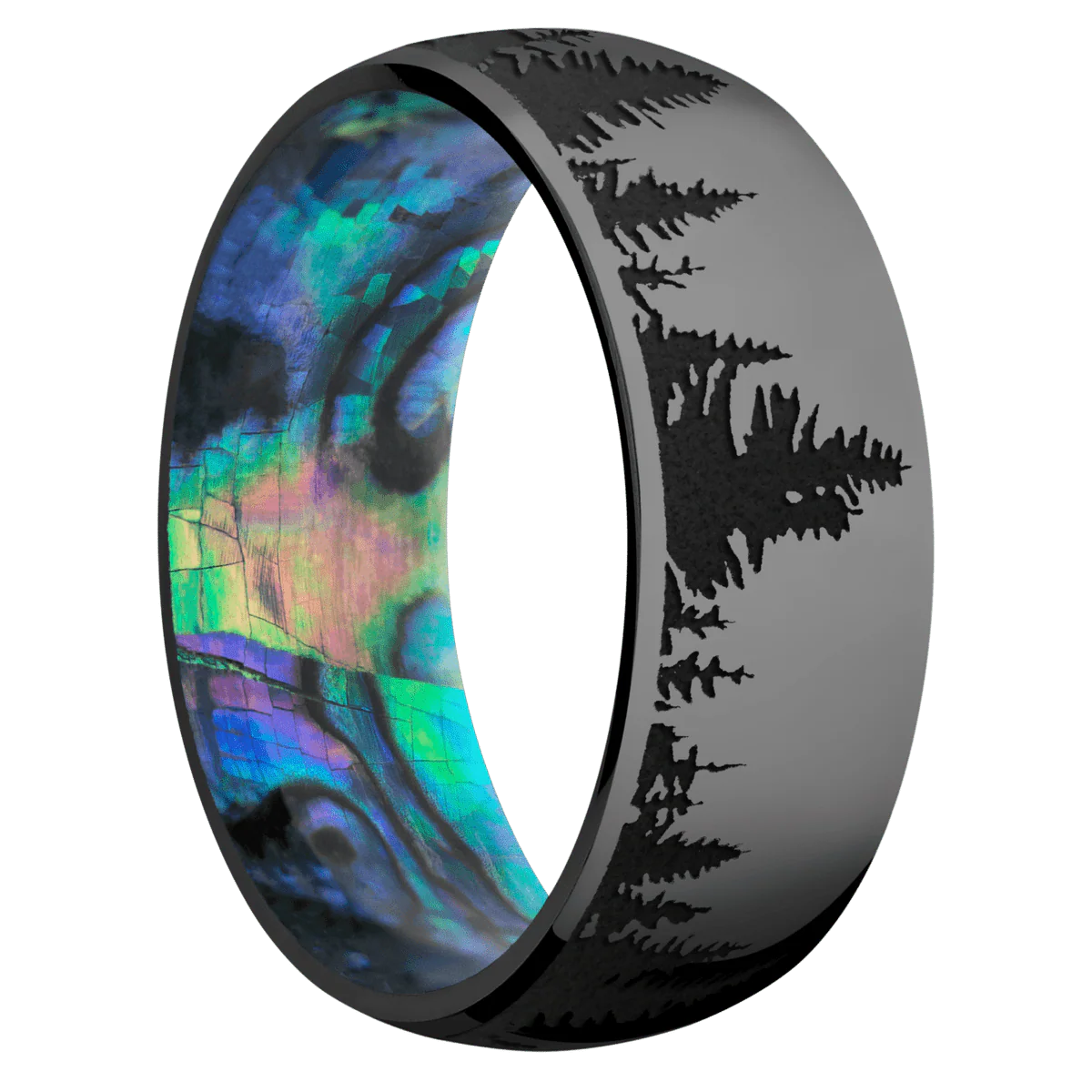 Zirconium + Polish Finish + Abalone