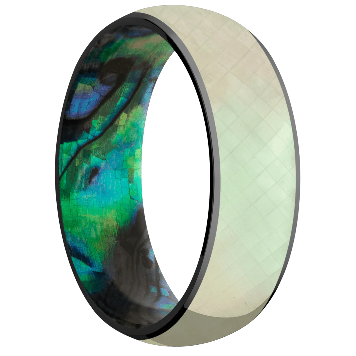 Zirconium + Polish Finish + Abalone