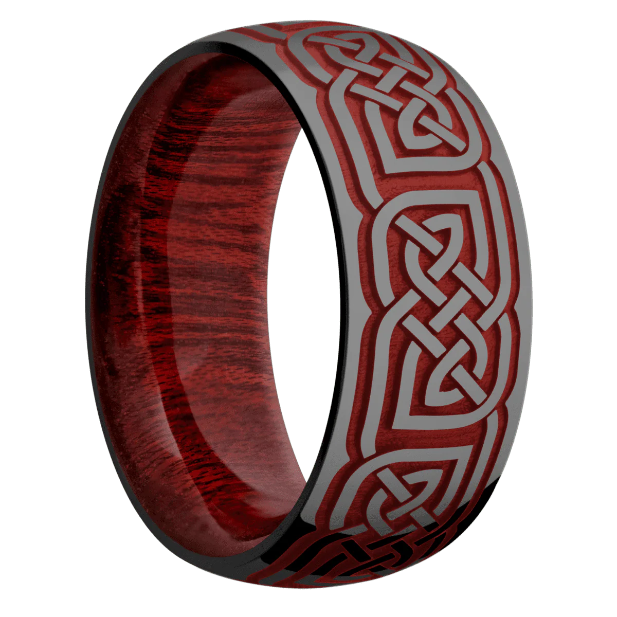 Zirconium + Polish Finish + Blood Wood