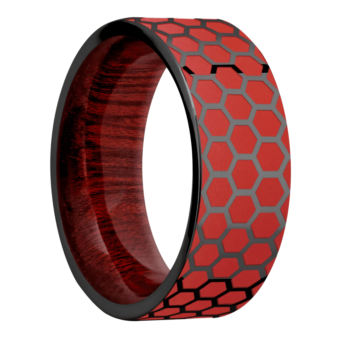 Zirconium + Polish Finish + Blood Wood
