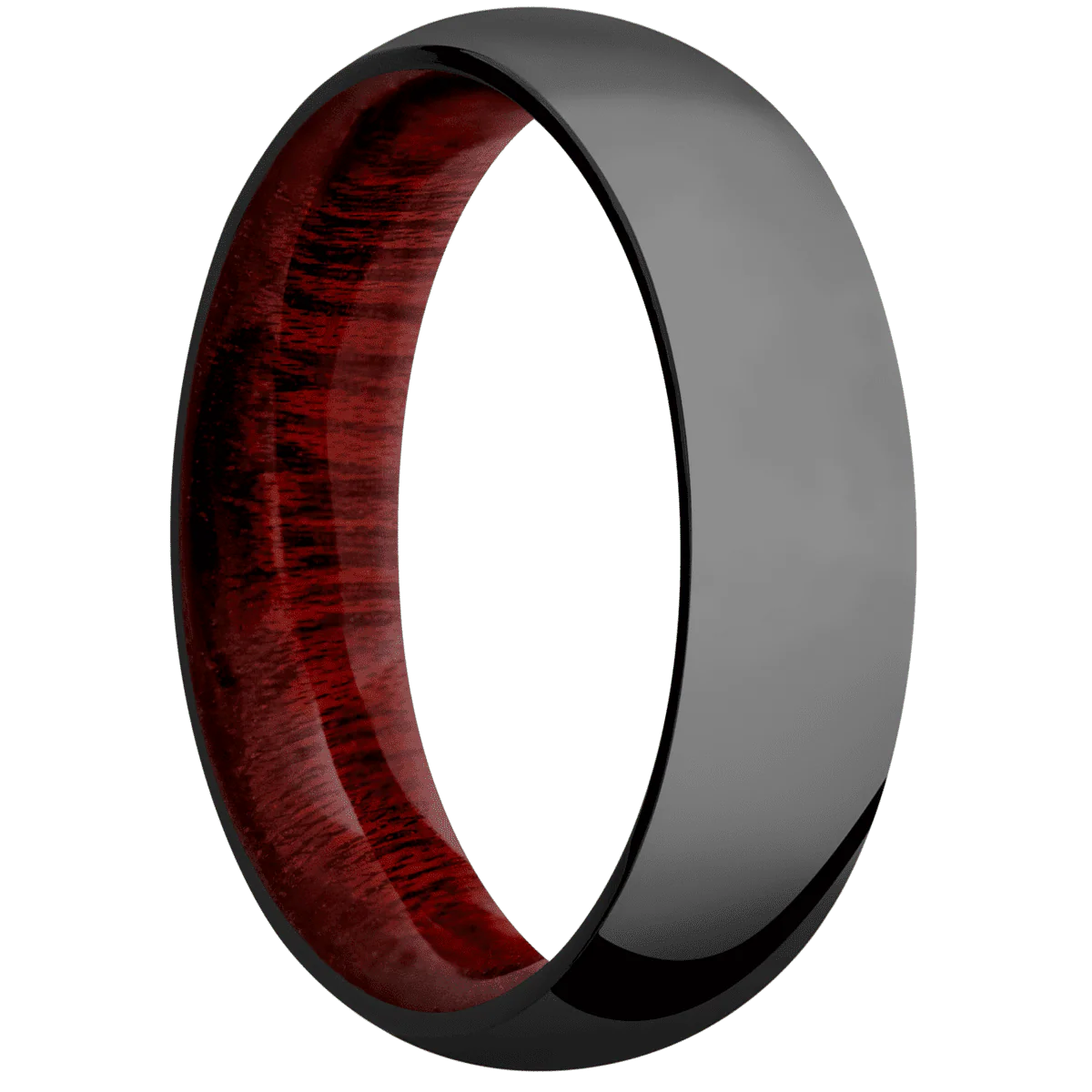 Zirconium + Polish Finish + Blood Wood