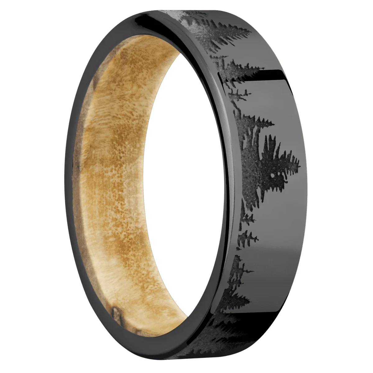 Zirconium + Polish Finish + Boxelder Burl