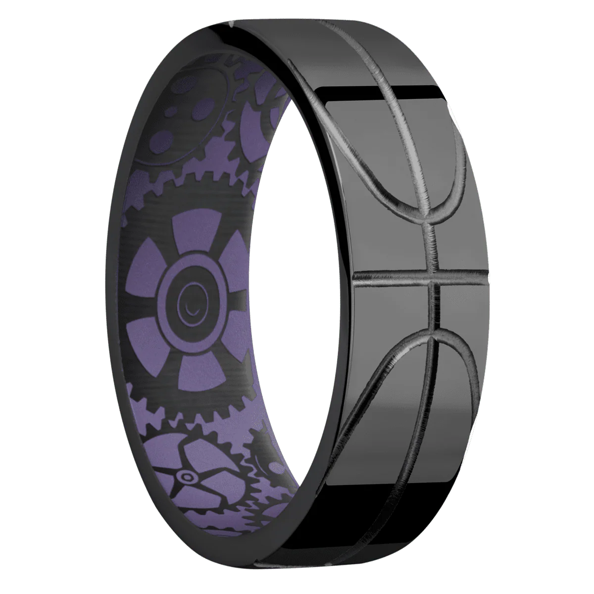 Zirconium + Polish Finish + Bright Purple