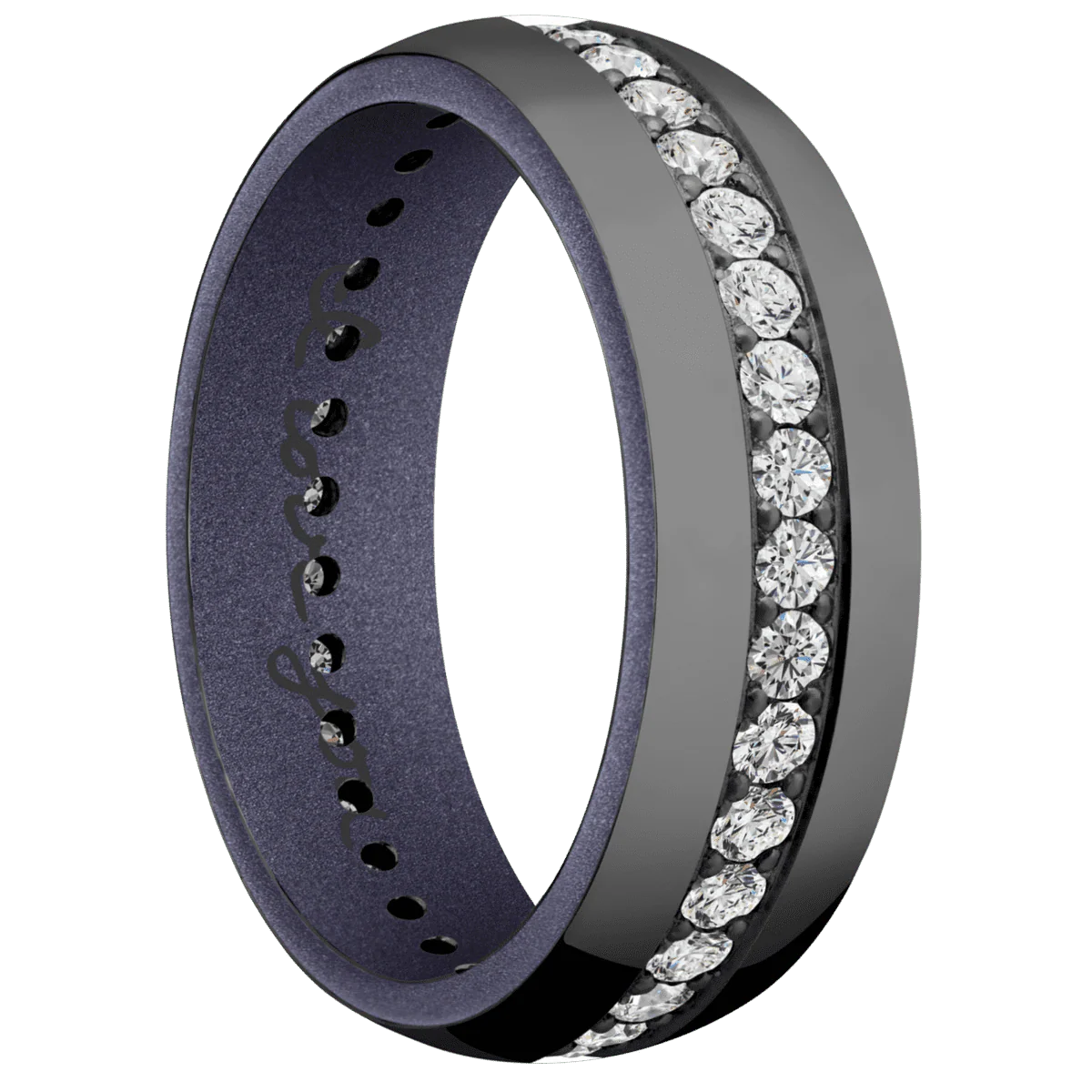 Zirconium + Polish Finish + Crushed Orchid