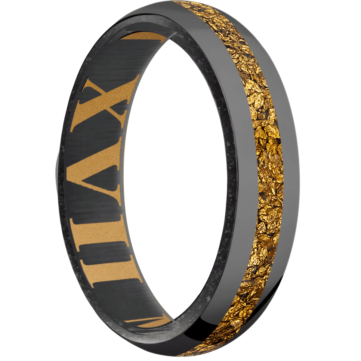 Zirconium + Polish Finish + Gold