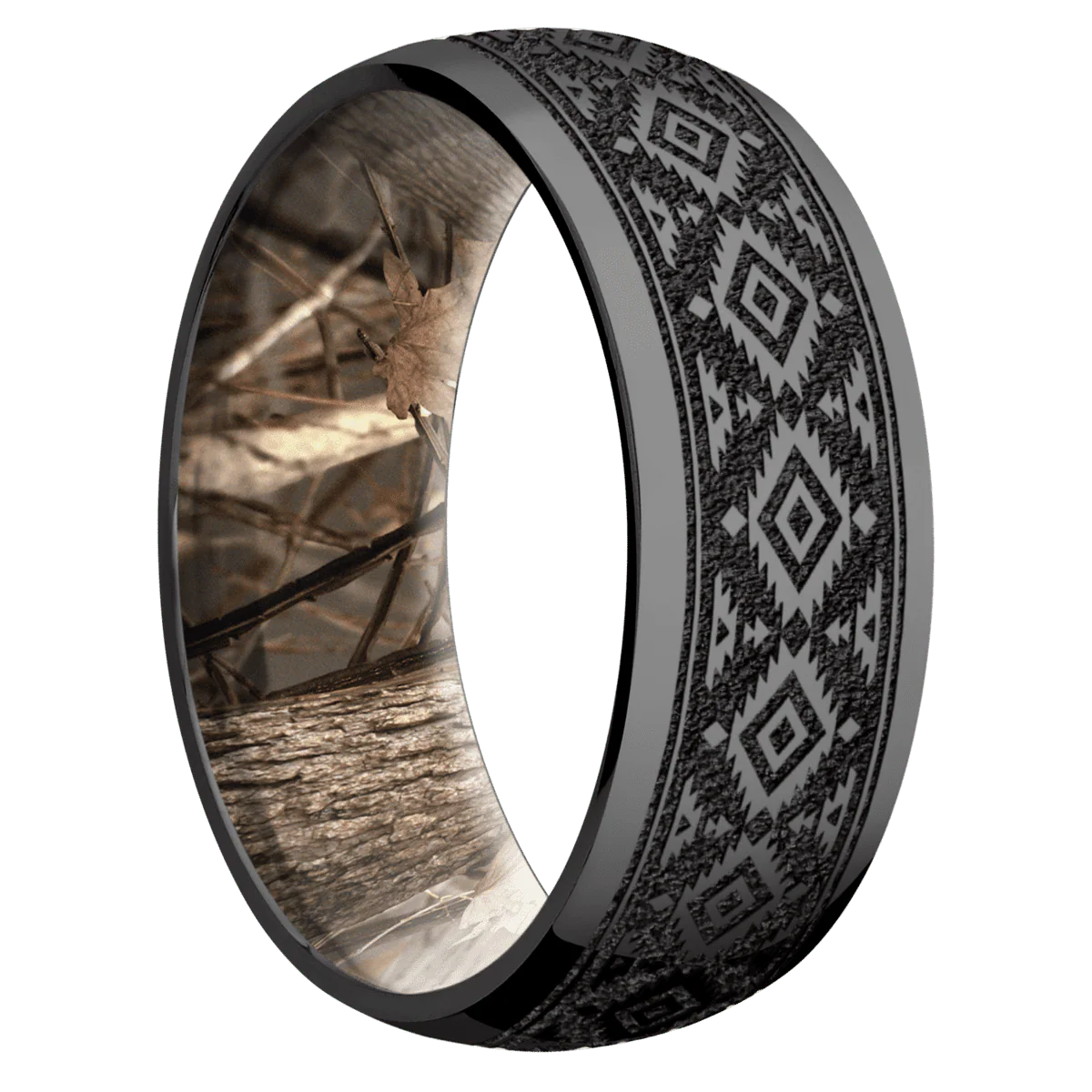 Zirconium + Polish Finish + King's Woodland