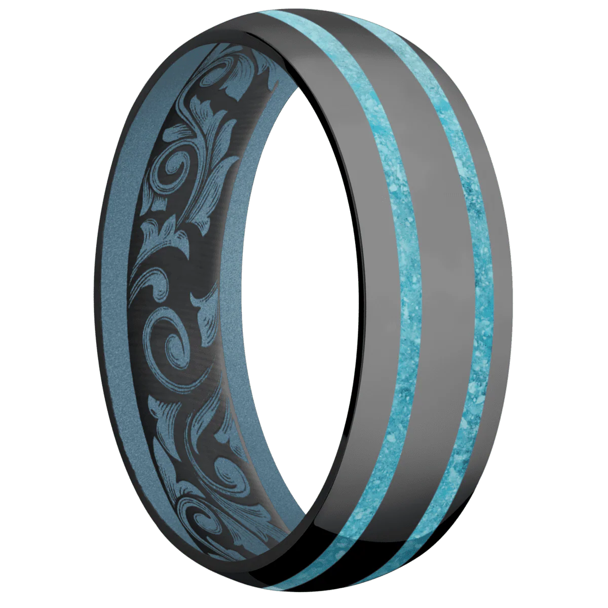 Zirconium + Polish Finish + Polar Blue