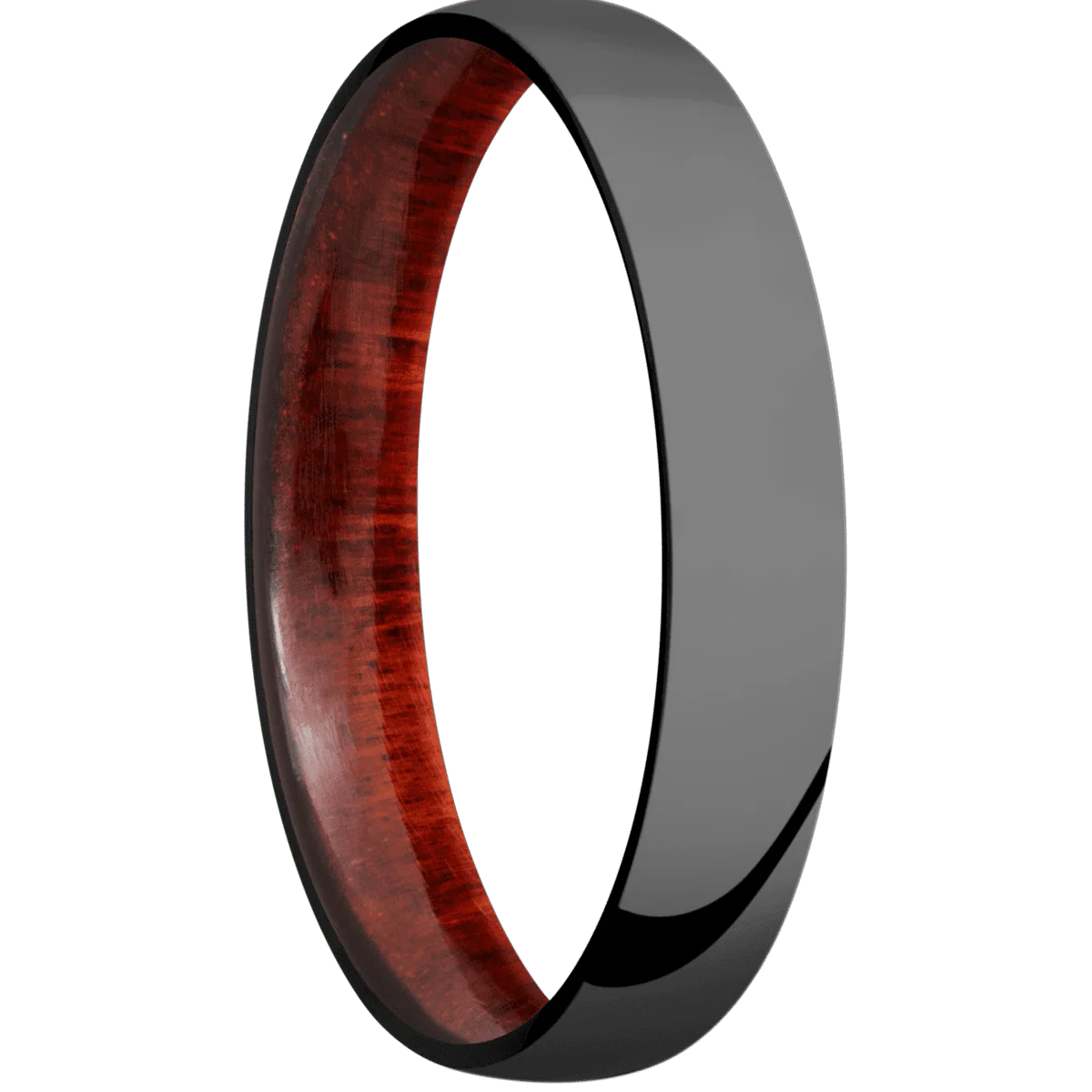 Zirconium + Polish Finish + Red Heart