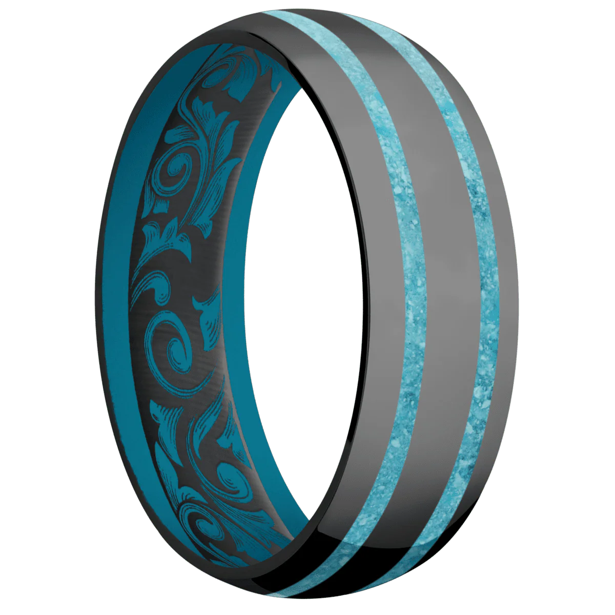 Zirconium + Polish Finish + Sea Blue