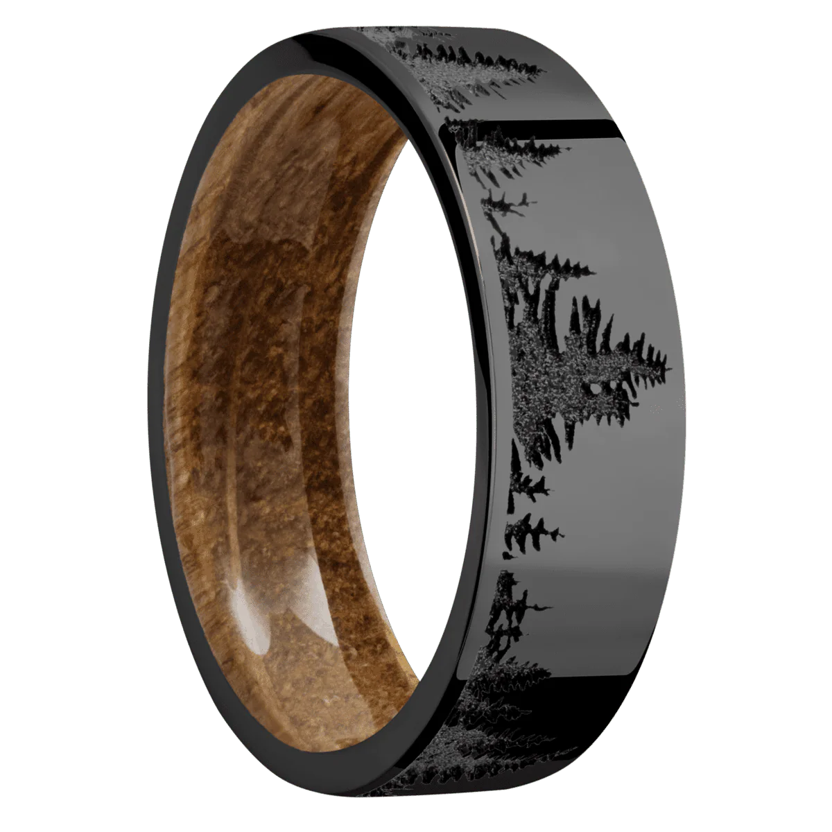 Zirconium + Polish Finish + Whiskey Barrel