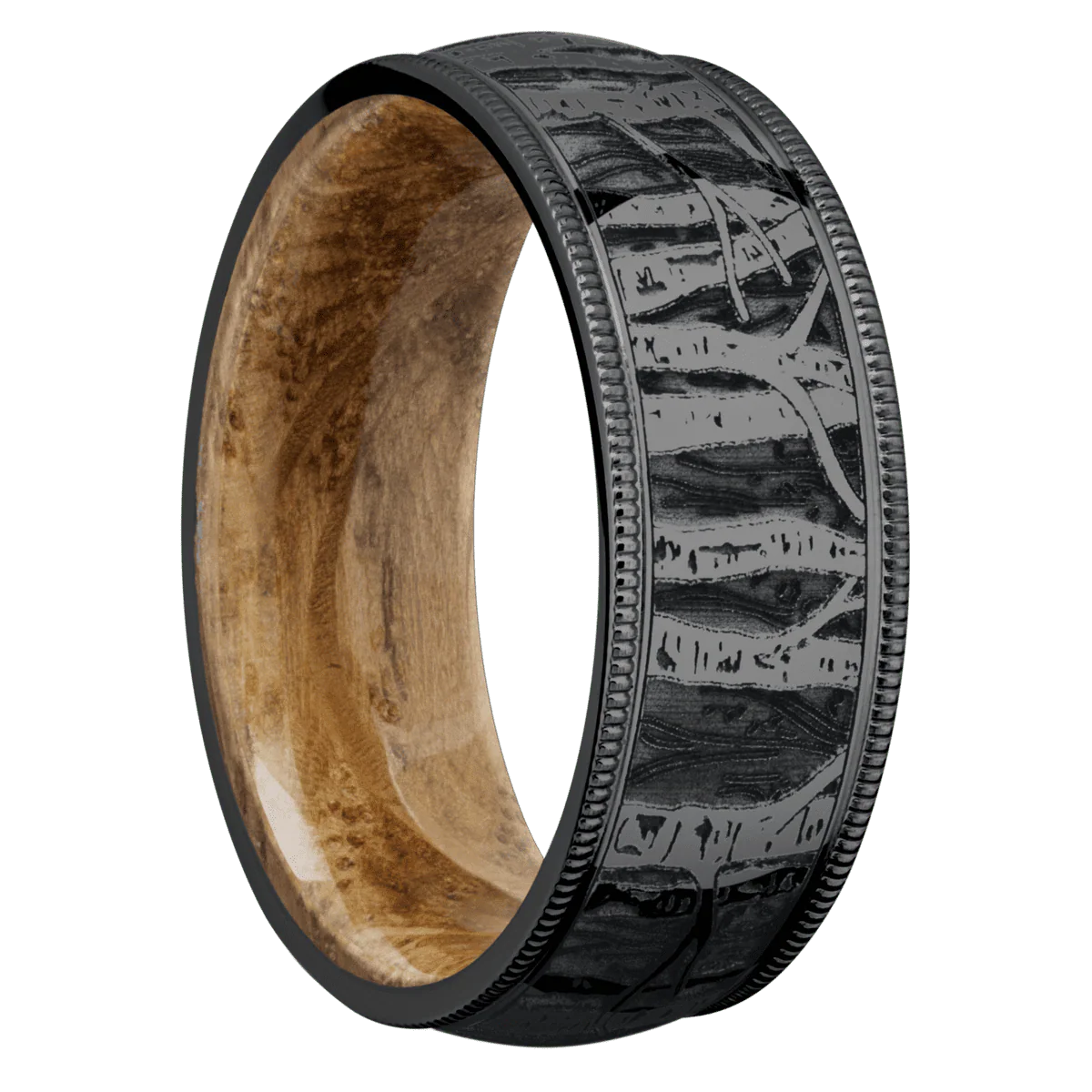 Zirconium + Polish Finish + Whiskey Barrel