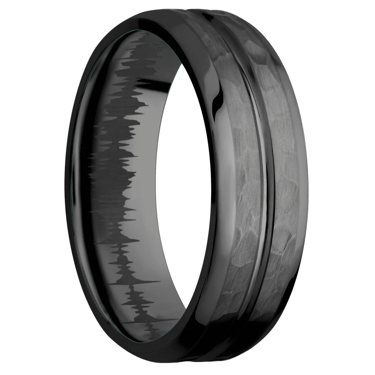 Zirconium + Polish , Hammer Finish