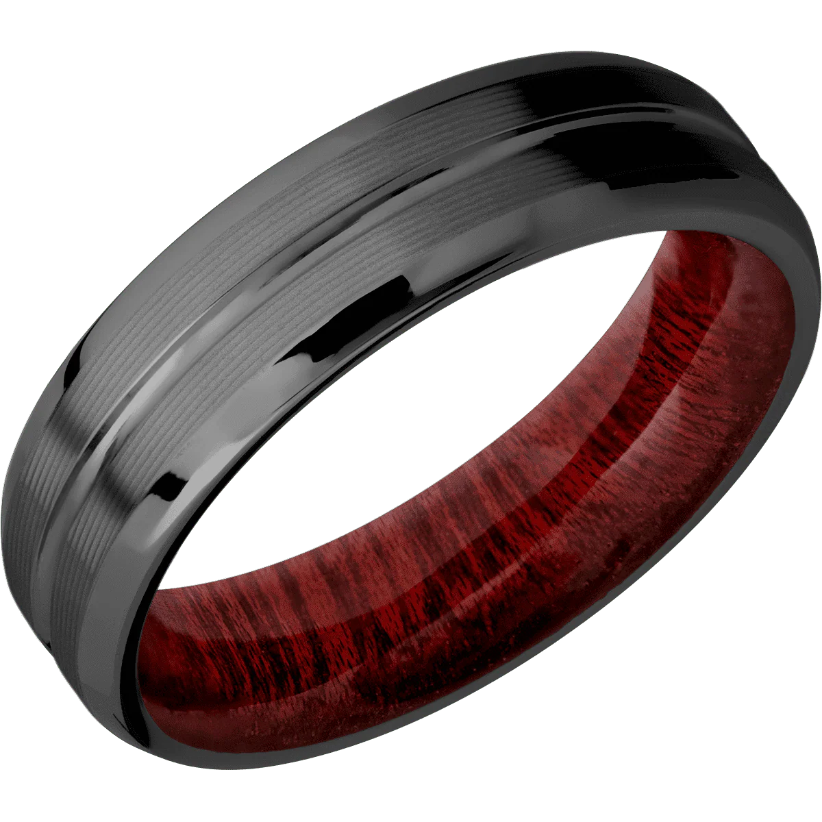 Zirconium + Polish , Machine Finish + Blood Wood - Image 2