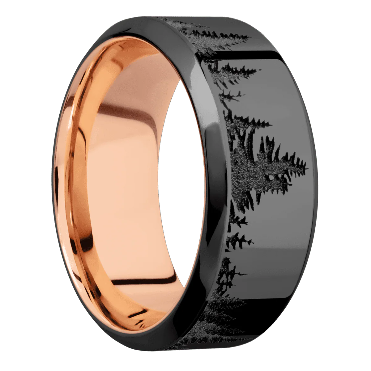 Zirconium + Polish , Polish Finish + 14K Rose Gold