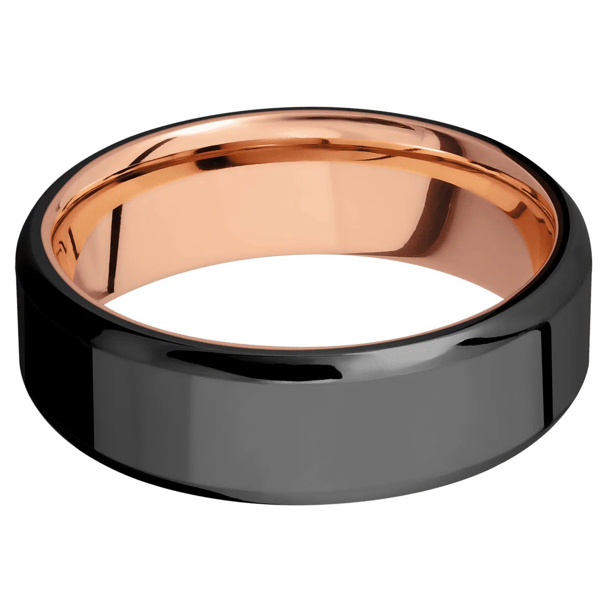 Zirconium + Polish , Polish Finish + 14K Rose Gold - Image 3
