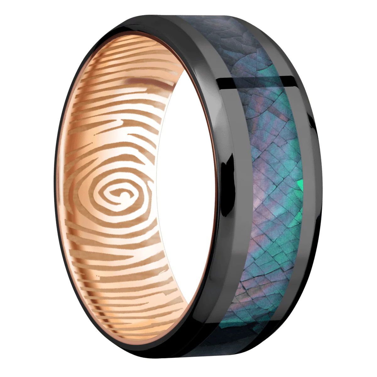 Zirconium + Polish , Polish Finish + 14K Rose Gold