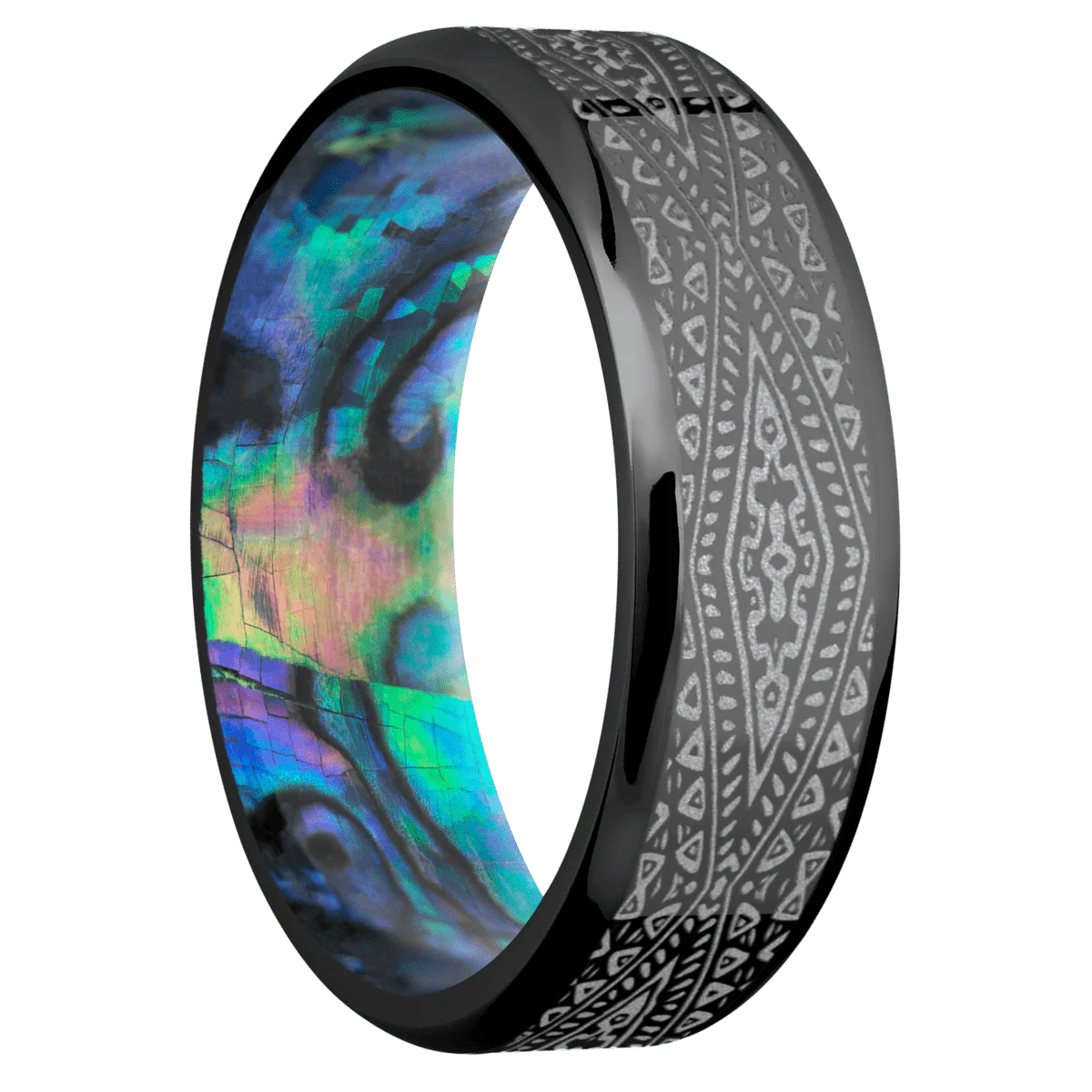 Zirconium + Polish , Polish Finish + Abalone