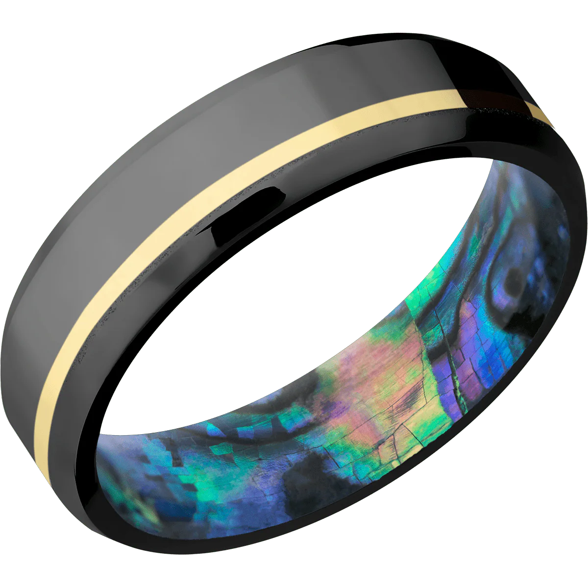 Zirconium + Polish , Polish Finish + Abalone - Image 2