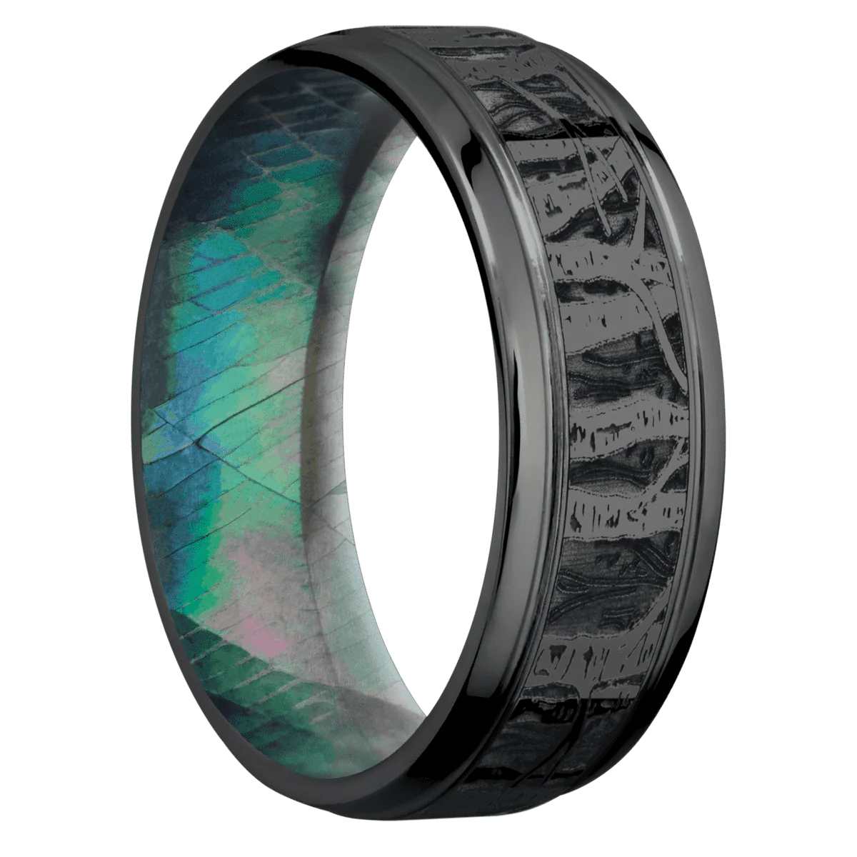 Zirconium + Polish , Polish Finish + Black Mother of Pearl