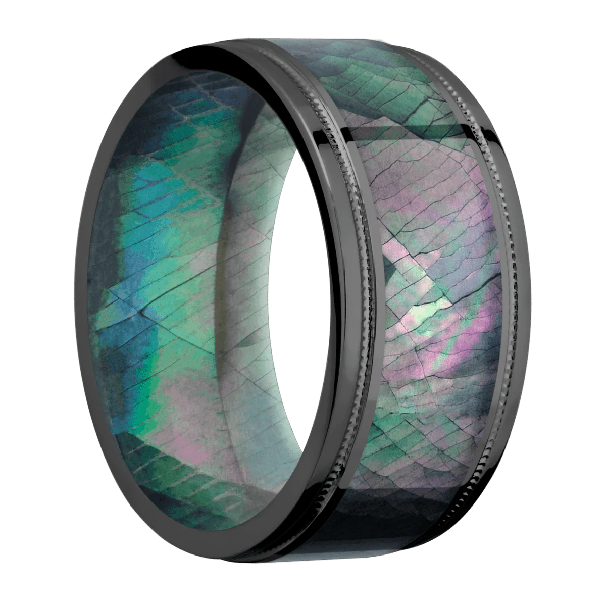 Zirconium + Polish , Polish Finish + Black Mother of Pearl