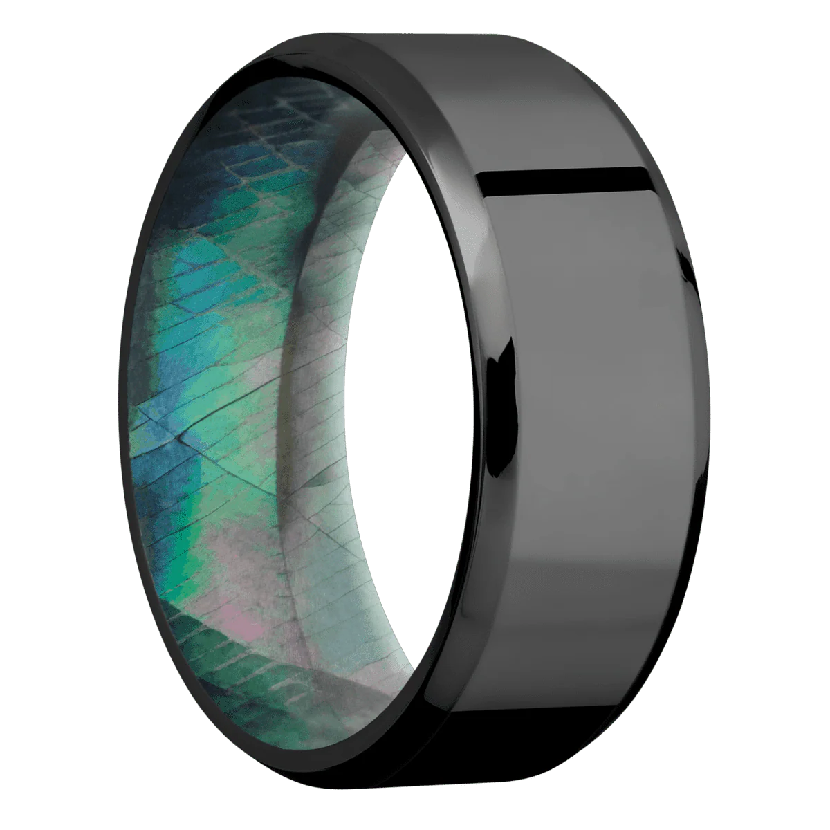 Zirconium + Polish , Polish Finish + Black Mother of Pearl
