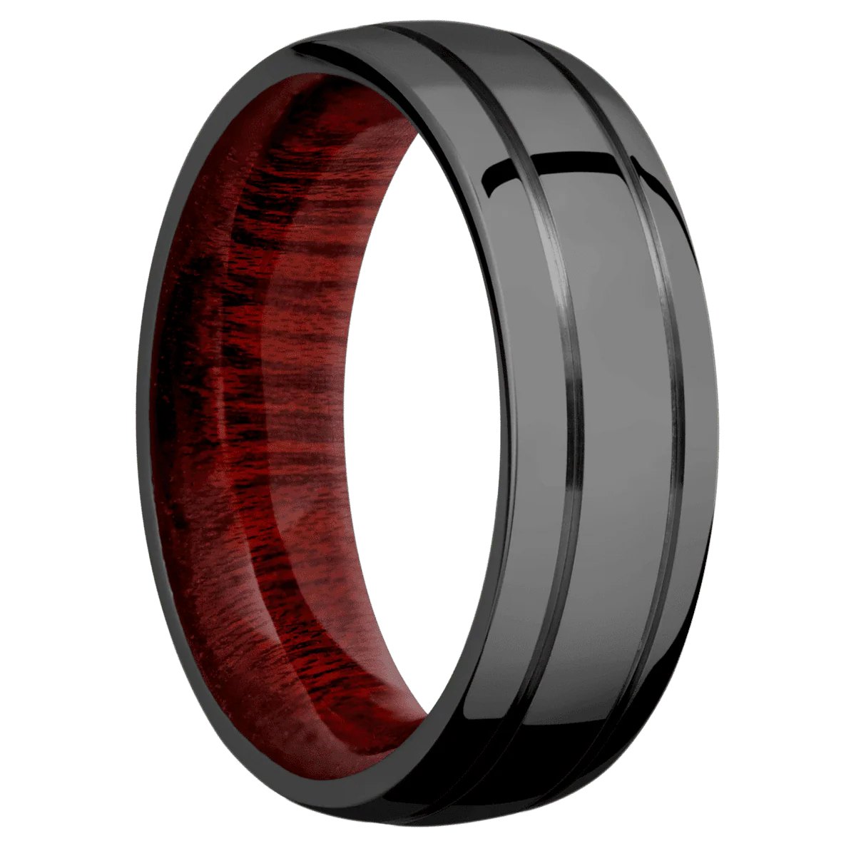 Zirconium + Polish , Polish Finish + Blood Wood