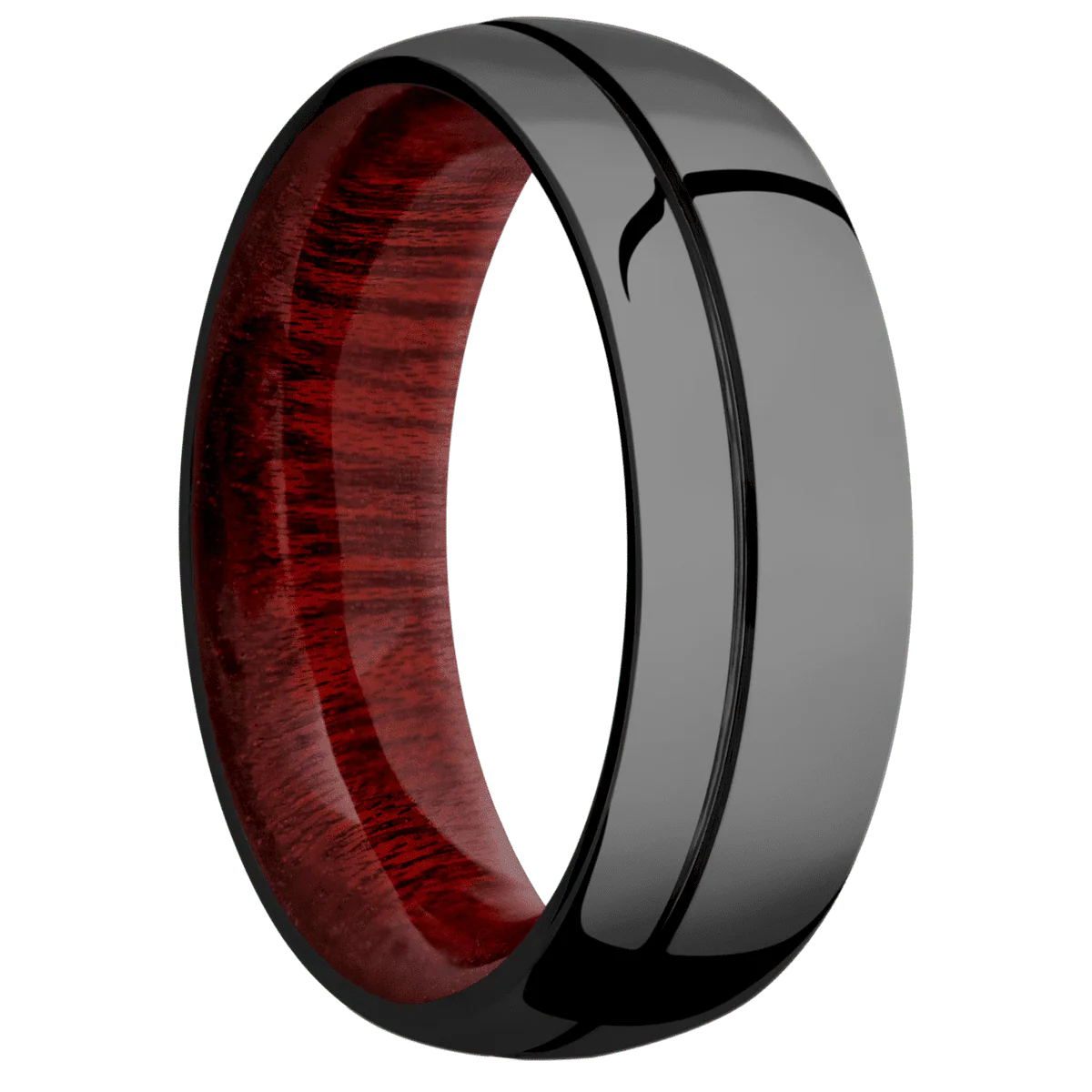 Zirconium + Polish , Polish Finish + Blood Wood
