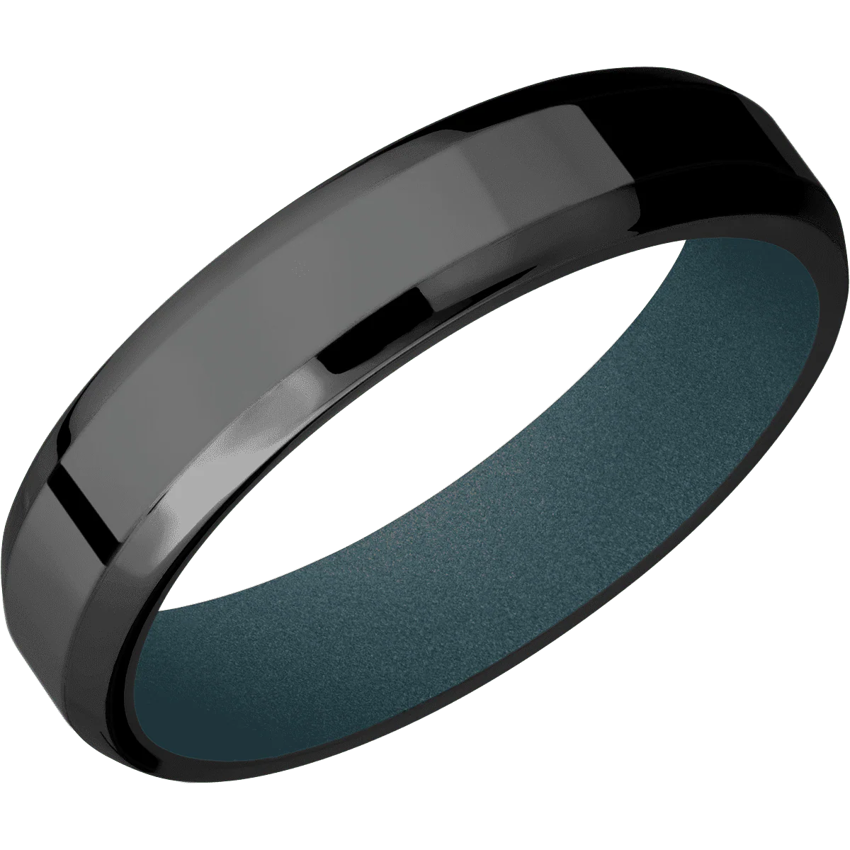 Zirconium + Polish , Polish Finish + Blue Titanium - Image 2