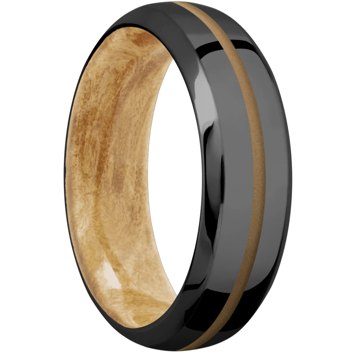 Zirconium + Polish , Polish Finish + Boxelder Burl