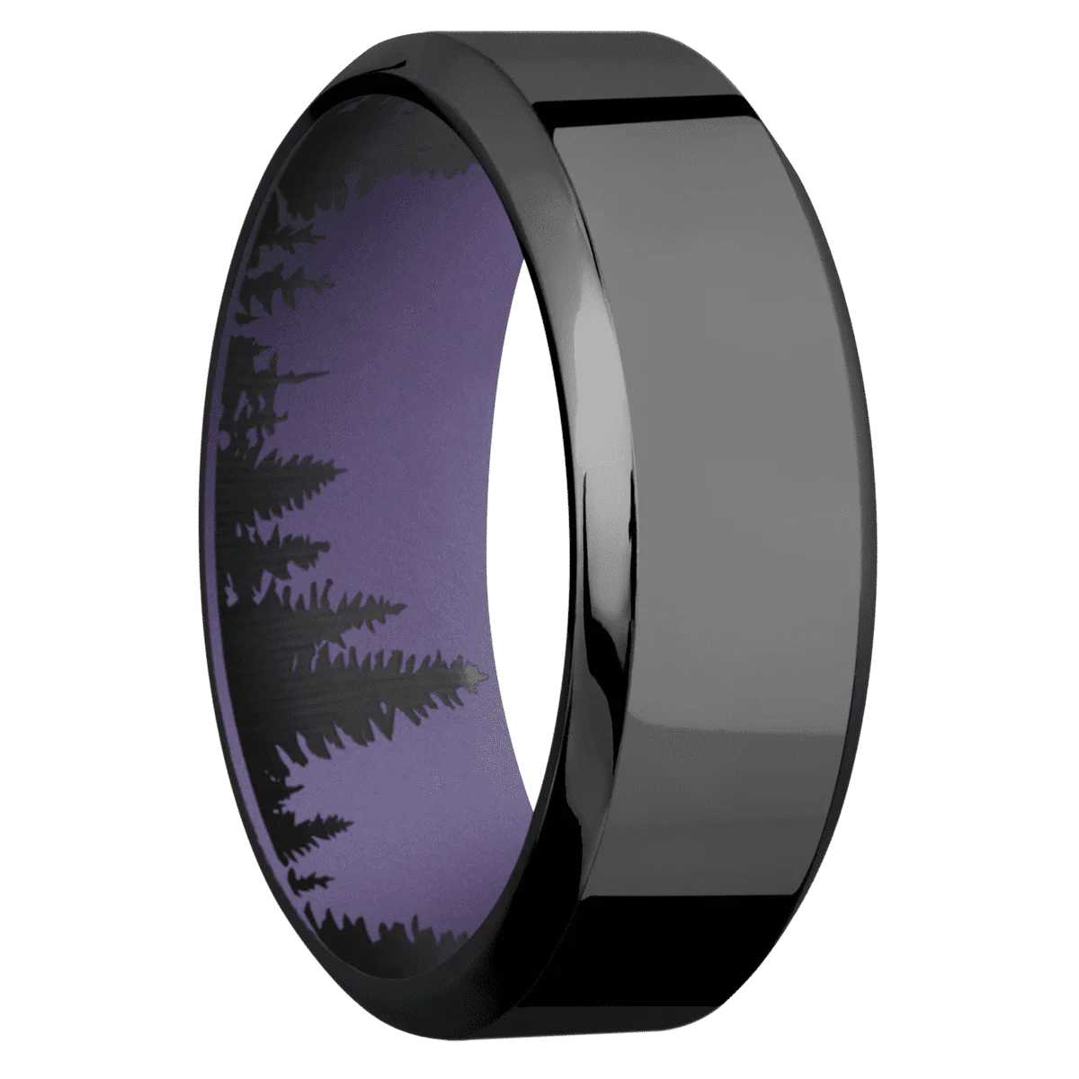 Zirconium + Polish , Polish Finish + Bright Purple