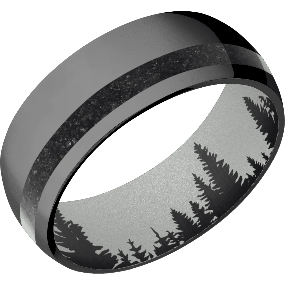 Zirconium + Polish , Polish Finish + Crushed Silver - Image 2