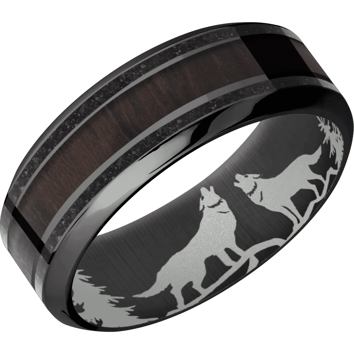 Zirconium + Polish , Polish Finish + Crushed Silver - Image 2