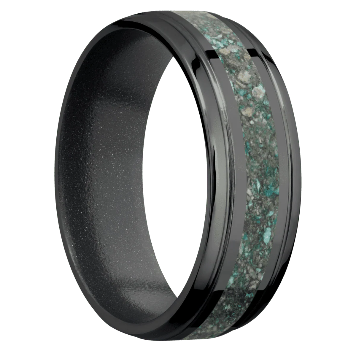 Zirconium + Polish , Polish Finish + Dark Grey