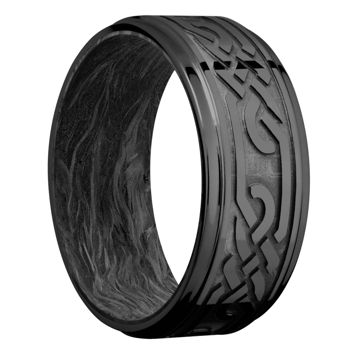 Zirconium + Polish , Polish Finish + Forged Carbon Fiber