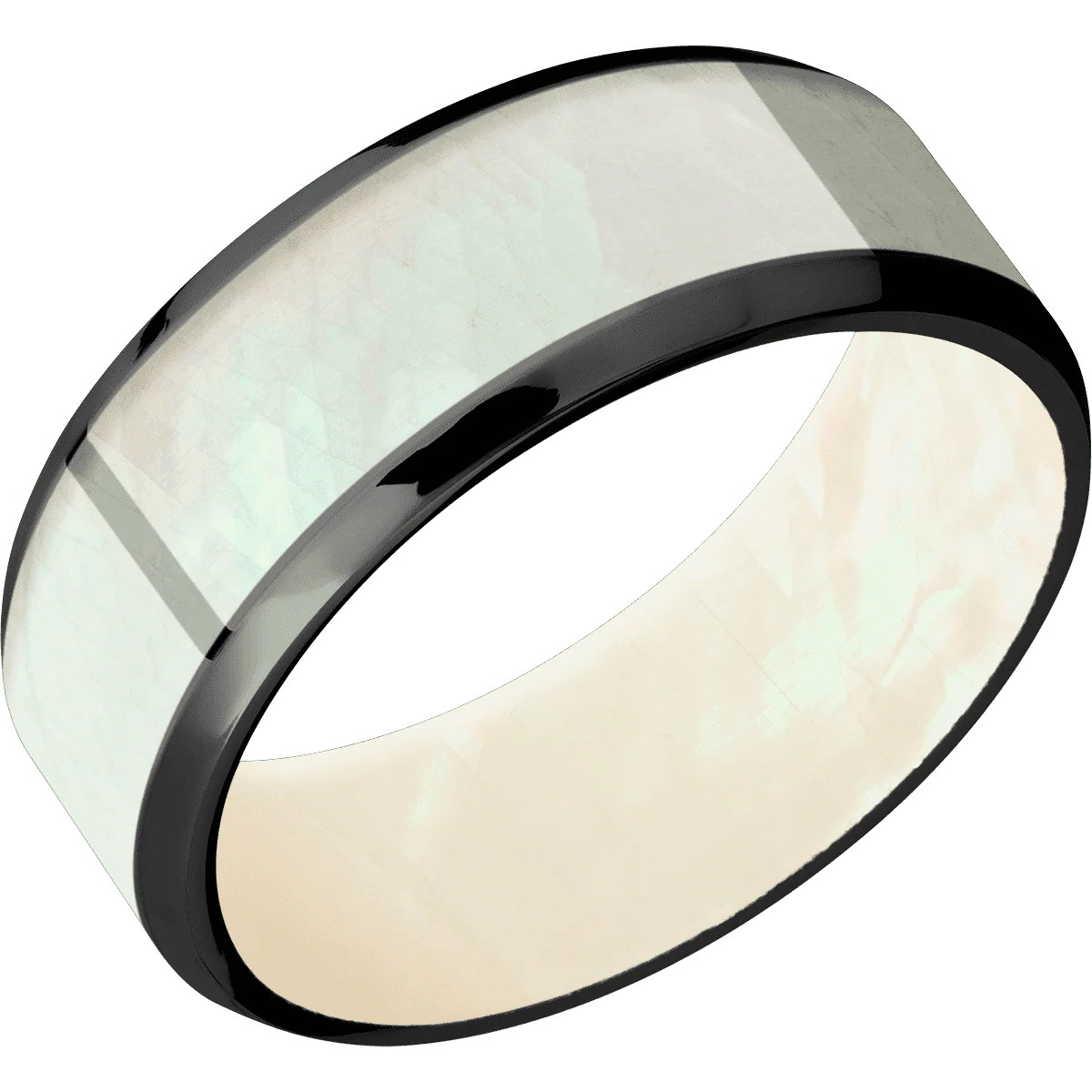 Zirconium + Polish , Polish Finish + Freshwater Mother of Pearl - Image 2