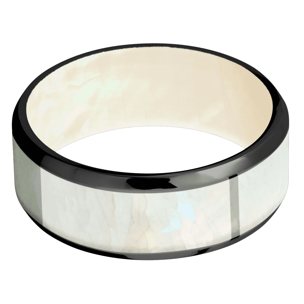 Zirconium + Polish , Polish Finish + Freshwater Mother of Pearl - Image 3