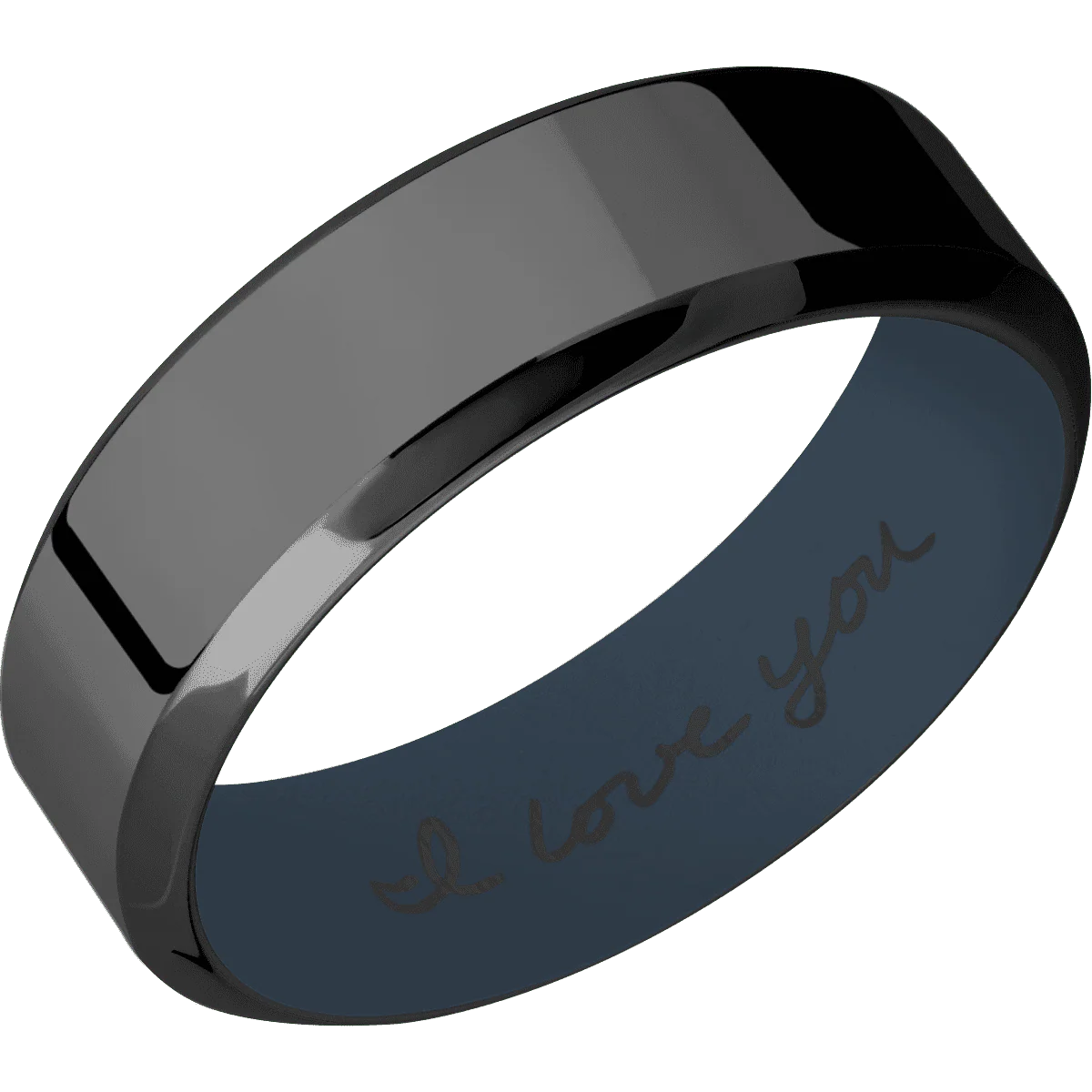 Zirconium + Polish , Polish Finish + Navy Blue - Image 2