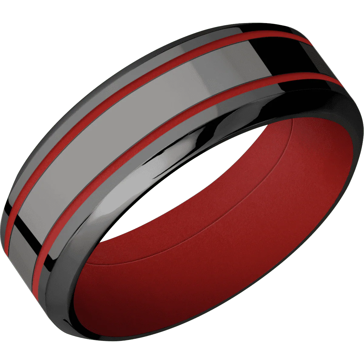 Zirconium + Polish , Polish Finish + USMC Red - Image 2