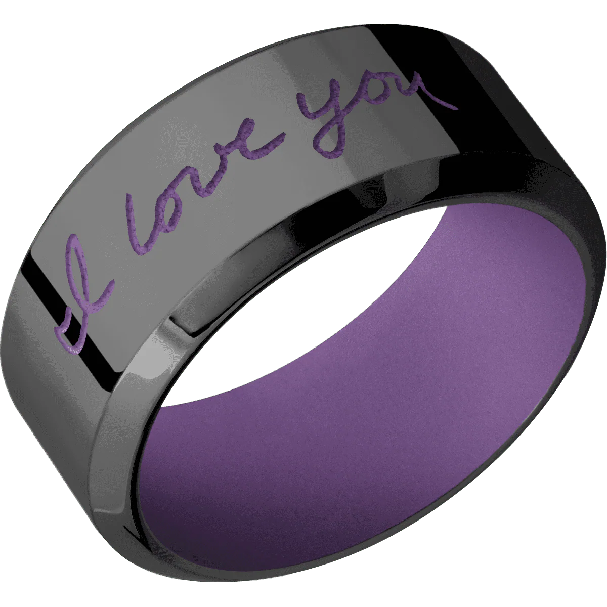 Zirconium + Polish , Polish Finish + Wild Purple - Image 2