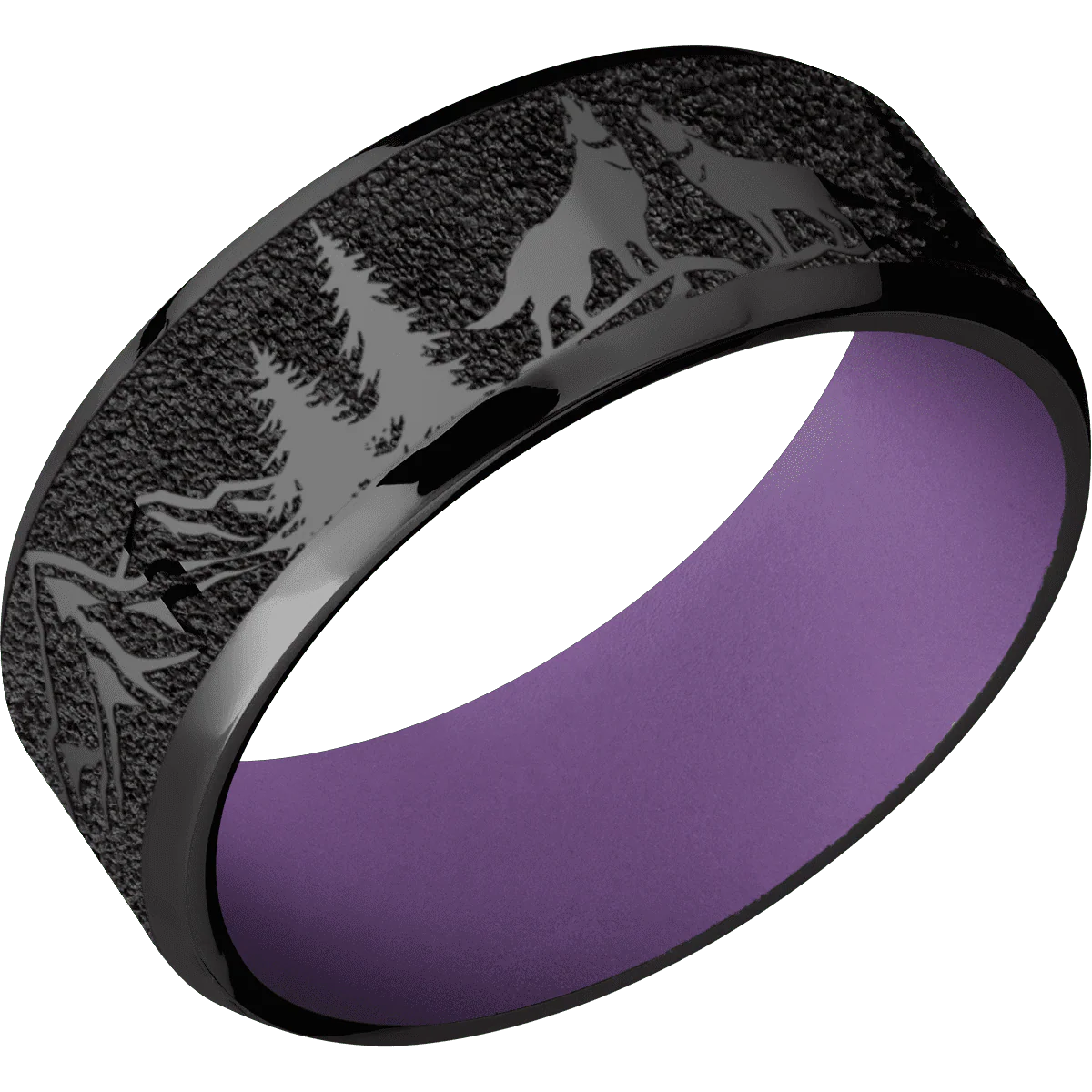 Zirconium + Polish , Polish Finish + Wild Purple - Image 2