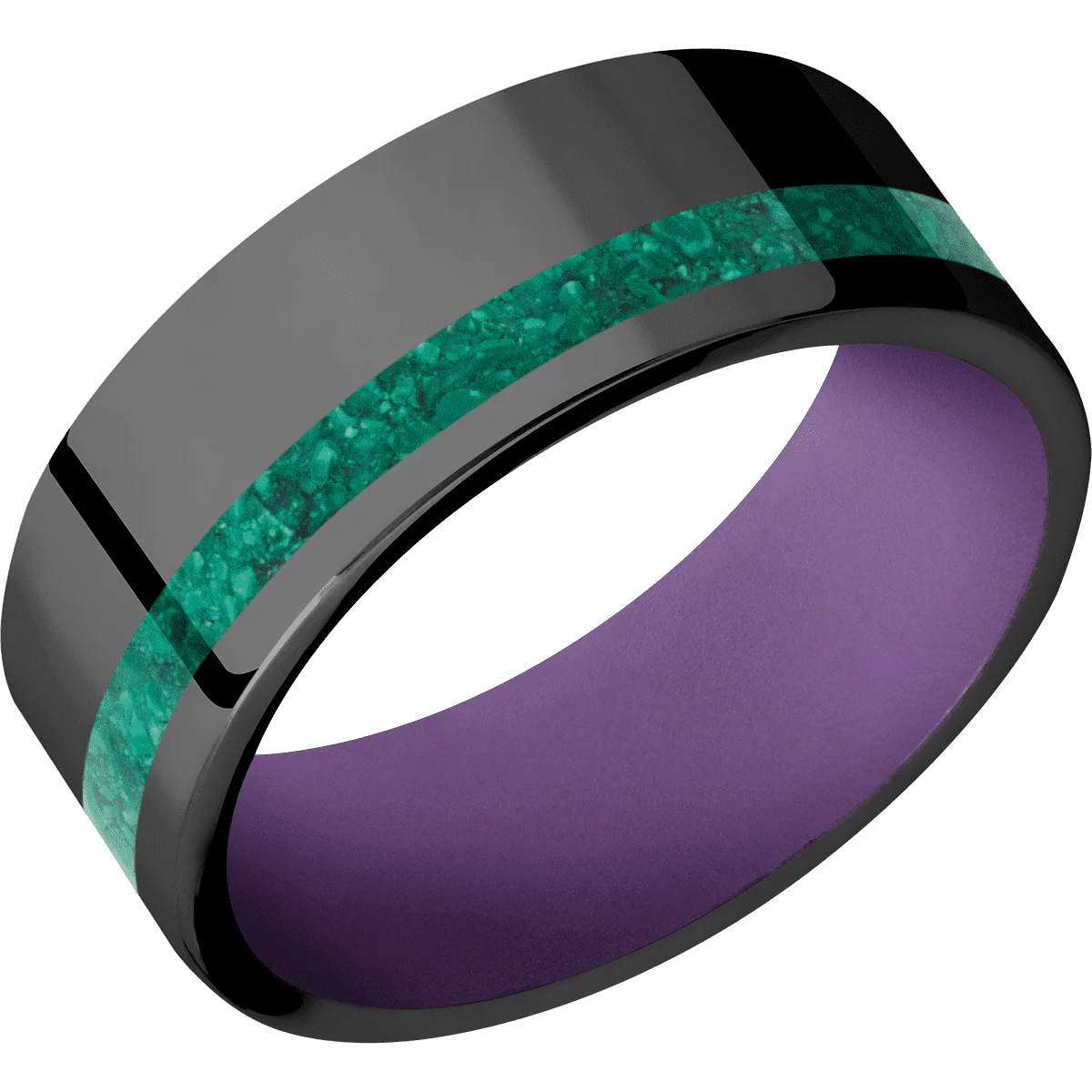Zirconium + Polish , Polish Finish + Wild Purple - Image 2