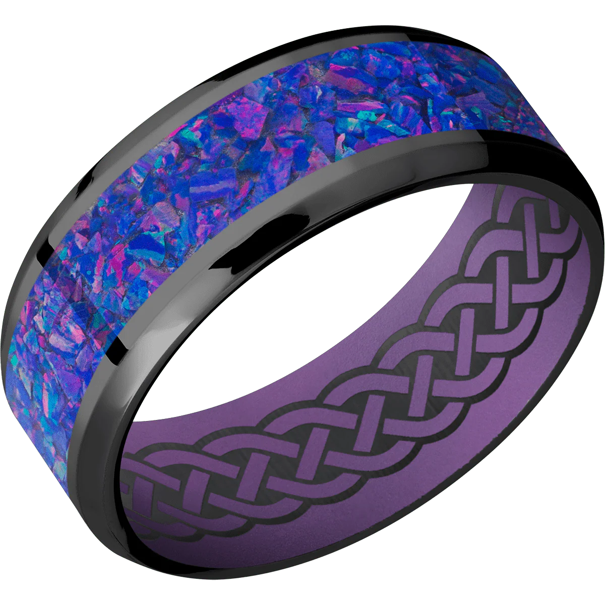 Zirconium + Polish , Polish Finish + Wild Purple - Image 2