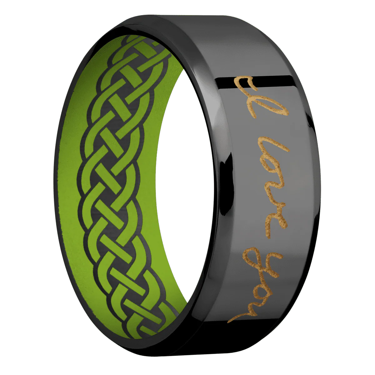 Zirconium + Polish , Polish Finish + Zombie Green