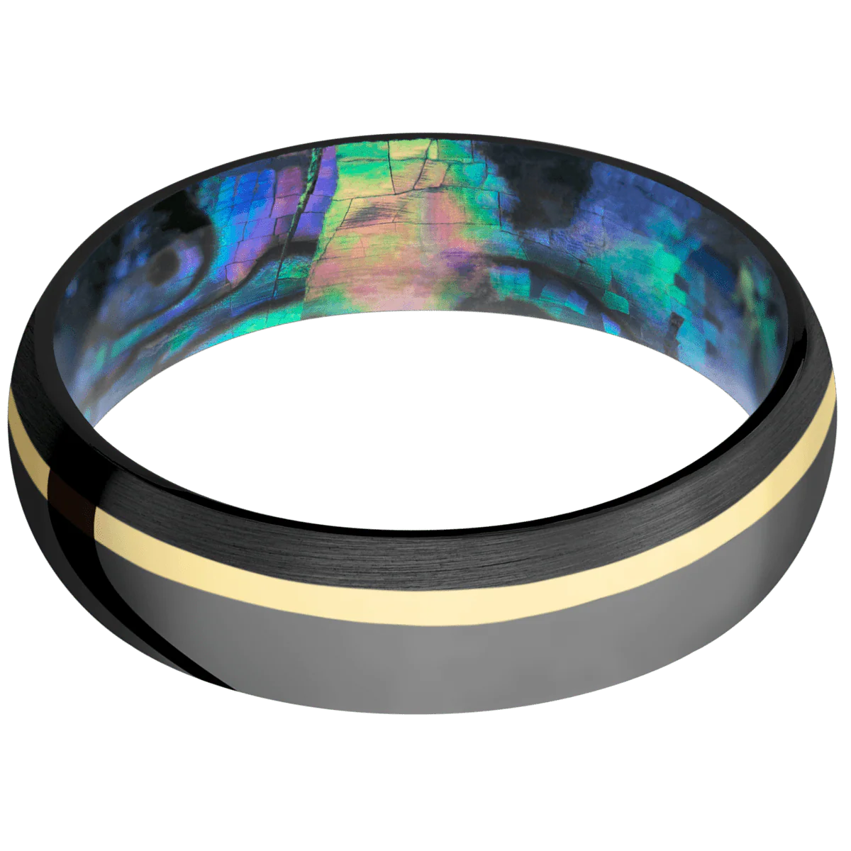 Zirconium + Polish , Satin Finish + Abalone - Image 3