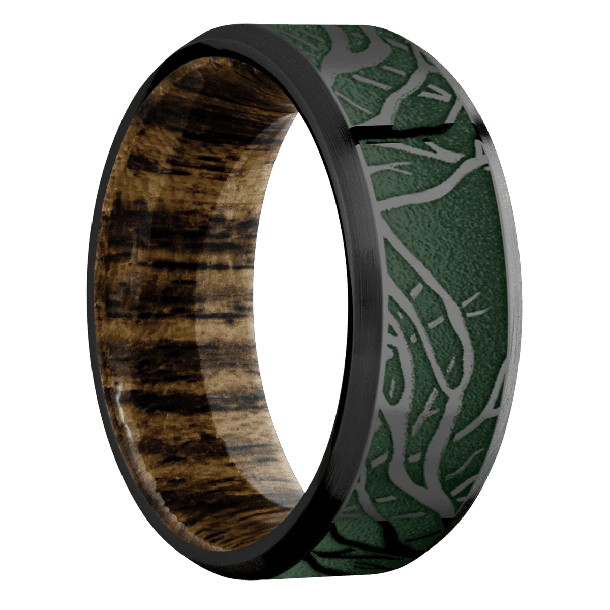 Zirconium + Polish , Satin Finish + Bocote