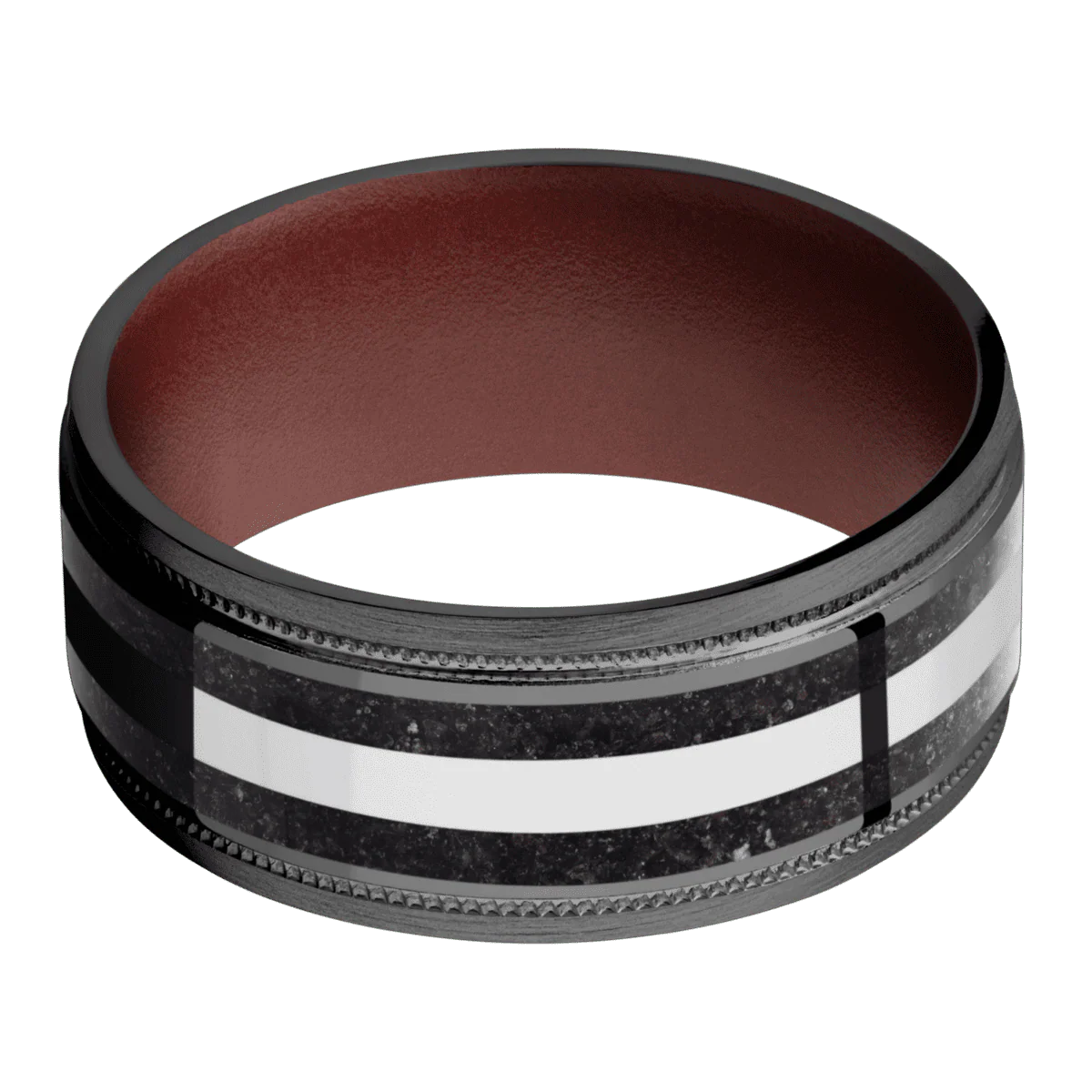 Zirconium + Polish , Satin Finish + Crimson - Image 3